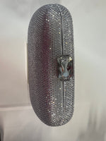 Silver Diamonte Clutch