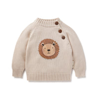 Lion Knit Jumper - Natural