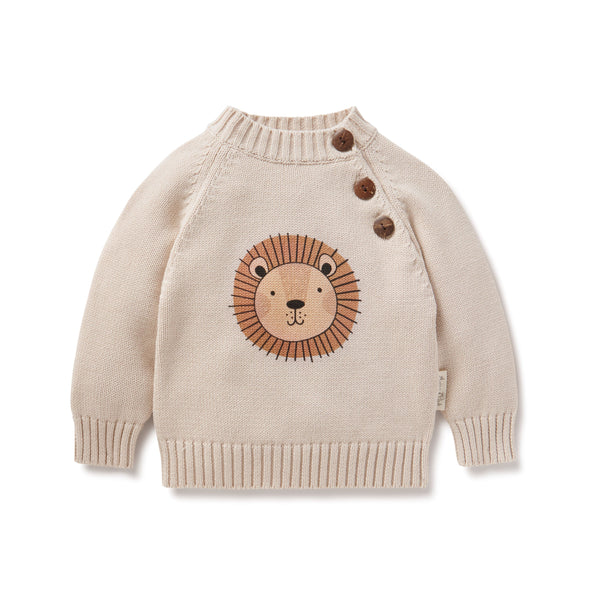 Lion Knit Jumper - Natural