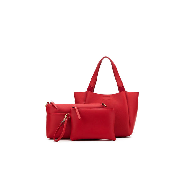 Mini Evelyn Red Hobo Tote