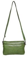 Soft Cow Leather Cross Body/Wristlet Bag - Grass