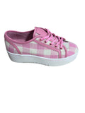 Izzy Sneaker - Pink Check