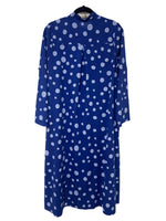 Cotton Spot Shirt Dress - Royal