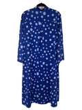 Cotton Spot Shirt Dress - Royal