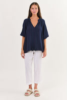 Mooring Cotton Top - Navy