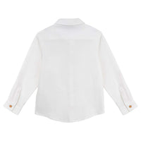 Archie L/S Button Shirt - Ivory Long Sleeve for Kids