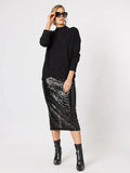 Darcy Sequin Skirt - Black