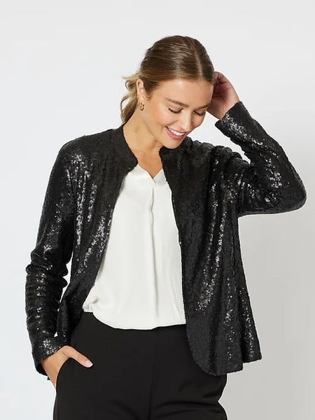 Darcy Sequin Jacket - Black