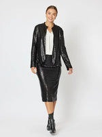 Darcy Sequin Jacket - Black