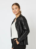 Darcy Sequin Jacket - Black