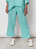 Wide Leg Linen Pant - Lagoon