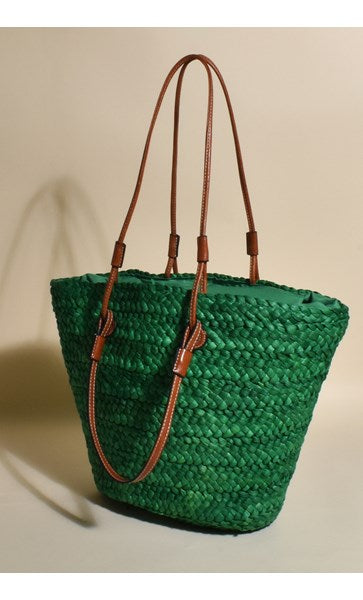 Amina Summer Basket - Green Decorative Storage Solution