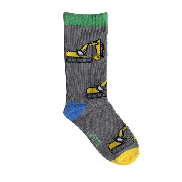 Kids Digger Truck Socks