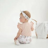 Aster & Oak Primrose Headband - White Floral Baby Accessory