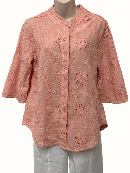 Schiffli Shirt - Pink