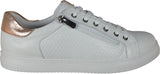 Cabello URSA Leather Shoe - White w/Rose Gold Trim